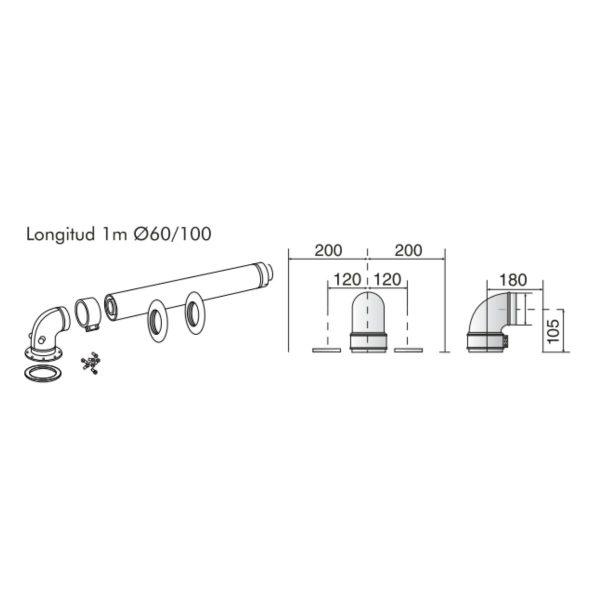 Kit Codo + Chimenea CONDENSACION